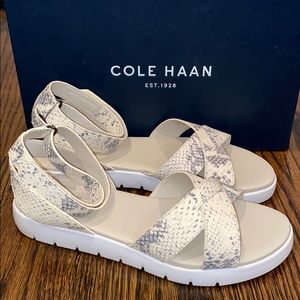 Cole Haan Snakeskin Zerogrand Cross Sandal